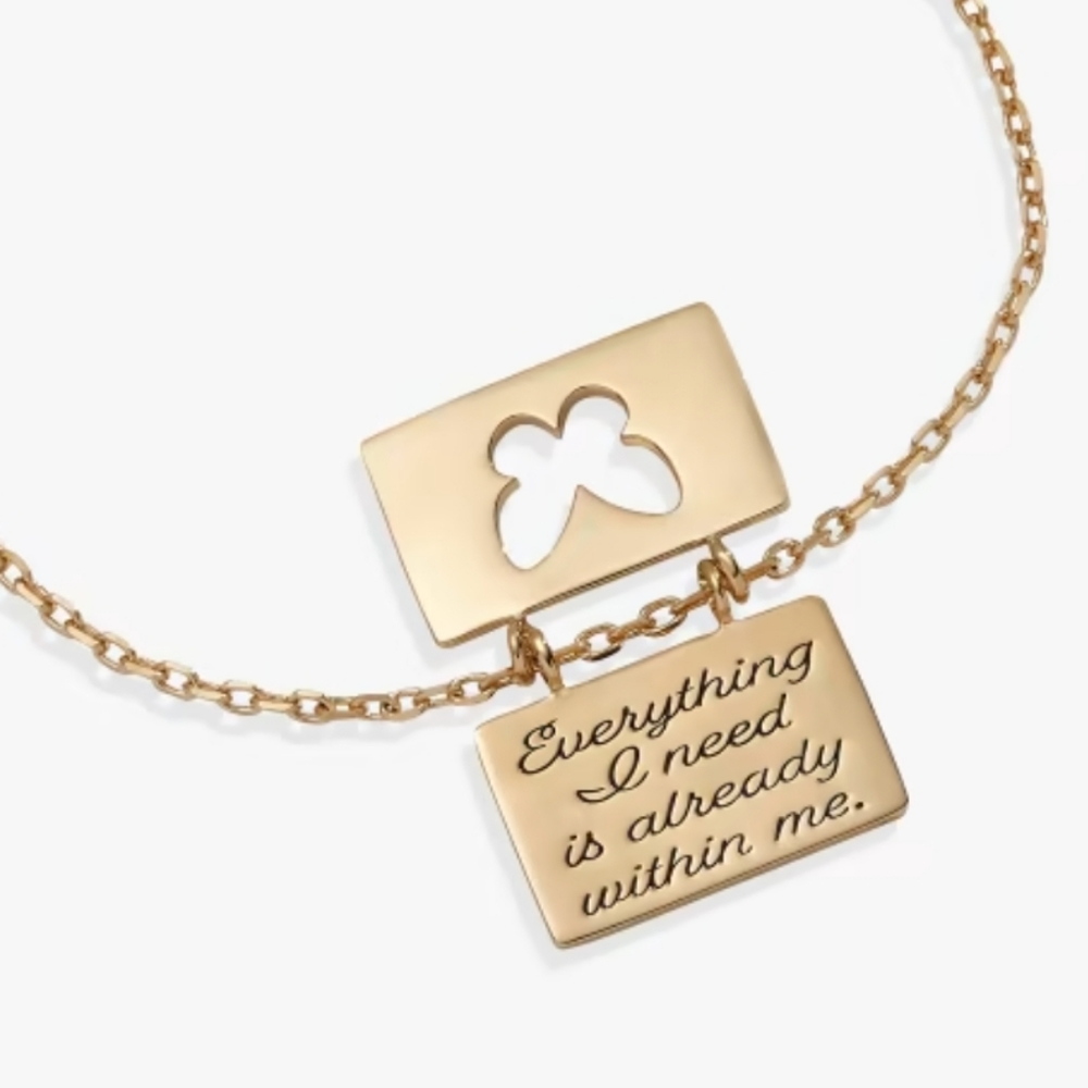 Alex and Ani Hidden Message Butterfly Affirmation Necklace